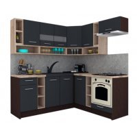 Bucatarie de Colt COSSY NEW 180-200 DR. Wenge / Decor 0164